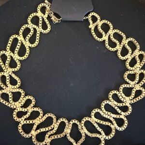 Spring Street Gold Loop Link Statement Necklace - Women Jewelry